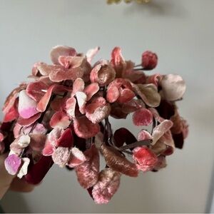 Vintage 50s velvet floral fascinator hat